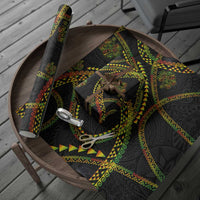 Hawaiian Kakau Art and Hisbiscus Tattoo Wrapping Paper Tribal Pattern-Reggae Style LT03 - Polynesian Pride
