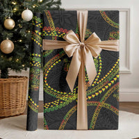 Hawaiian Kakau Art and Hisbiscus Tattoo Wrapping Paper Tribal Pattern-Reggae Style LT03 - Polynesian Pride