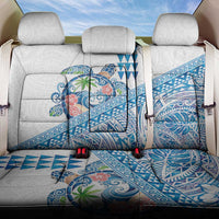 Hawaiian Abstract Sea Turtle Back Car Seat Cover Polynesian Tapa Art and Kakau Tattoo White WaterColor - Polynesian Pride