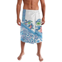 Hawaiian Abstract Sea Turtle Lavalava Polynesian Tapa Art and Kakau Tattoo White WaterColor LT03 White - Polynesian Pride