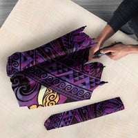 Hawaiian Abstract Sea Turtle Umbrella Polynesian Tapa Art and Kakau Tattoo Purple WaterColor - Polynesian Pride