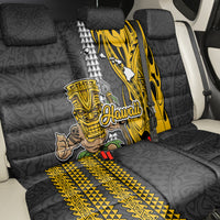 Hawaii Island Back Car Seat Cover Hawaiian Warrior and Kakau Symbols Abstract Tattoo
