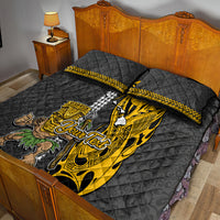 Custom Hawaii Island Quilt Bed Set Hawaiian Warrior and Kakau Symbols Abstract Tattoo LT03 - Polynesian Pride