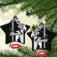 Hawaii Island Ceramic Ornament Hawaiian King and Kakau Symbols Abstract Shoulder Tattoo LT03 - Polynesian Pride