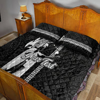 Custom Hawaii Island Quilt Bed Set Hawaiian King and Kakau Symbols Abstract Shoulder Tattoo LT03 - Polynesian Pride
