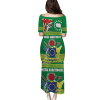 Cook Islands Meri Kiritimiti Puletasi Christmas Turtle - Cooks Islands Emblems and Polynesian Art Pattern