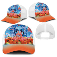 Hawaiian Love-Couple Dolphins and Flamingos Baseball Net Cap LT03 - Polynesian Pride