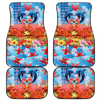 Hawaiian Love-Couple Dolphins and Flamingos Car Mats LT03 - Polynesian Pride