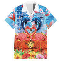 Hawaiian Love-Couple Dolphins and Flamingos Hawaiian Shirt LT03 Multicolor - Polynesian Pride