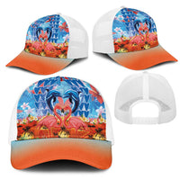 Hawaiian Love-Couple Dolphins and Flamingos Mesh Trucker Cap LT03 - Polynesian Pride