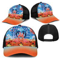Hawaiian Love-Couple Dolphins and Flamingos Mesh Trucker Cap LT03 - Polynesian Pride