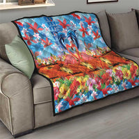 Hawaiian Love-Couple Dolphins and Flamingos Quilt - Polynesian Pride
