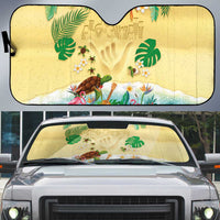 Hawaiian Alohawaii Auto Sun Shade Tropical Plants and Animals on The Beach - Polynesian Pride