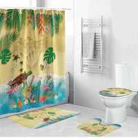 Hawaiian Alohawaii Bathroom Set Tropical Plants and Animals on The Beach - Polynesian Pride
