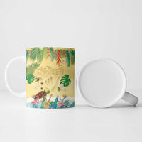 Hawaiian Alohawaii Ceramic Mug Tropical Plants and Animals on The Beach LT03 - Polynesian Pride