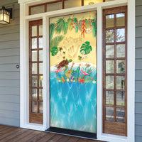 Hawaiian Alohawaii Door Cover Tropical Plants and Animals on The Beach LT03 - Polynesian Pride