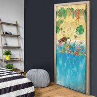 Hawaiian Alohawaii Door Cover Tropical Plants and Animals on The Beach LT03 - Polynesian Pride