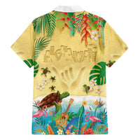Hawaiian Alohawaii Family Matching Mermaid Dress and Hawaiian Shirt Tropical Plants and Animals on The Beach - Polynesian Pride