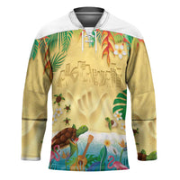 Hawaiian Alohawaii Hockey Jersey Tropical Plants and Animals on The Beach LT03 Unisex Multicolor - Polynesian Pride