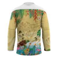 Hawaiian Alohawaii Hockey Jersey Tropical Plants and Animals on The Beach LT03 - Polynesian Pride