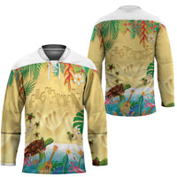 Hawaiian Alohawaii Hockey Jersey Tropical Plants and Animals on The Beach LT03 - Polynesian Pride