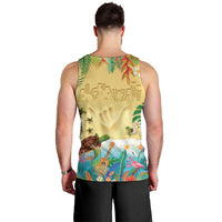 Hawaiian Alohawaii Men Tank Top Tropical Plants and Animals on The Beach LT03 - Polynesian Pride