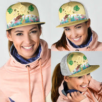 Hawaiian Alohawaii Mesh Trucker Cap Tropical Plants and Animals on The Beach LT03 - Polynesian Pride