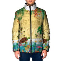 Hawaiian Alohawaii Padded Jacket Tropical Plants and Animals on The Beach LT03 Men Multicolor - Polynesian Pride