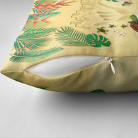 Hawaiian Alohawaii Pillow Cover Tropical Plants and Animals on The Beach - Polynesian Pride
