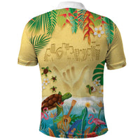 Hawaiian Alohawaii Polo Shirt Tropical Plants and Animals on The Beach - Polynesian Pride