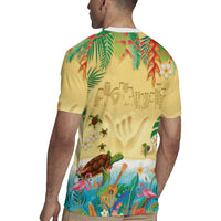Hawaiian Alohawaii Rugby Jersey Tropical Plants and Animals on The Beach - Polynesian Pride
