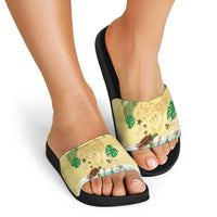 Hawaiian Alohawaii Slide Sandals Tropical Plants and Animals on The Beach - Polynesian Pride