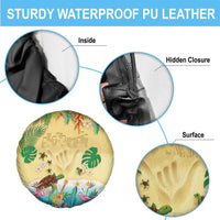 Hawaiian Alohawaii Spare Tire Cover Tropical Plants and Animals on The Beach - Polynesian Pride