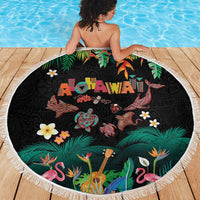 Hawaiian Alohawaii Beach Blanket Tribal Sea Animals Tattoo and Tropical Plants - Polynesian Pride
