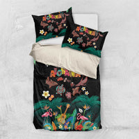 Hawaiian Alohawaii Bedding Set Tribal Sea Animals Tattoo and Tropical Plants - Polynesian Pride