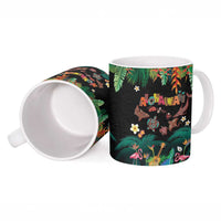 Hawaiian Alohawaii Ceramic Mug Tribal Sea Animals Tattoo and Tropical Plants LT03 - Polynesian Pride