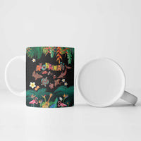 Hawaiian Alohawaii Ceramic Mug Tribal Sea Animals Tattoo and Tropical Plants LT03 - Polynesian Pride