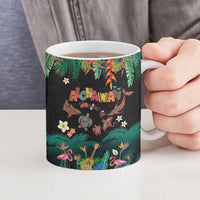 Hawaiian Alohawaii Ceramic Mug Tribal Sea Animals Tattoo and Tropical Plants LT03 - Polynesian Pride