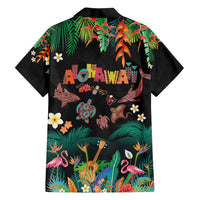 Hawaiian Alohawaii Family Matching Summer Maxi Dress and Hawaiian Shirt Tribal Sea Animals Tattoo and Tropical Plants - Polynesian Pride