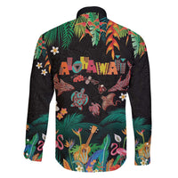 Hawaiian Alohawaii Family Matching Summer Maxi Dress and Hawaiian Shirt Tribal Sea Animals Tattoo and Tropical Plants - Polynesian Pride