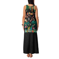 Hawaiian Alohawaii Family Matching Tank Maxi Dress and Hawaiian Shirt Tribal Sea Animals Tattoo and Tropical Plants - Polynesian Pride