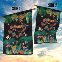 Hawaiian Alohawaii Garden Flag Tribal Sea Animals Tattoo and Tropical Plants - Polynesian Pride