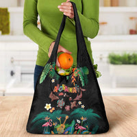 Hawaiian Alohawaii Grocery Bag Tribal Sea Animals Tattoo and Tropical Plants - Polynesian Pride