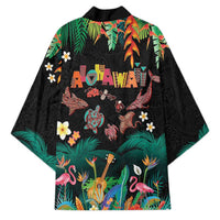 Hawaiian Alohawaii Kimono Tribal Sea Animals Tattoo and Tropical Plants - Polynesian Pride