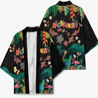 Hawaiian Alohawaii Kimono Tribal Sea Animals Tattoo and Tropical Plants - Polynesian Pride