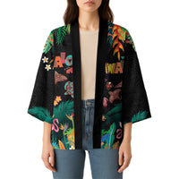 Hawaiian Alohawaii Kimono Tribal Sea Animals Tattoo and Tropical Plants - Polynesian Pride