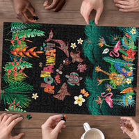 Hawaiian Alohawaii Puzzle Tribal Sea Animals Tattoo and Tropical Plants LT03 - Polynesian Pride