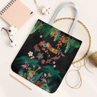 Hawaiian Alohawaii Tote Bag Tribal Sea Animals Tattoo and Tropical Plants - Polynesian Pride