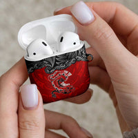 Aotearoa Toitu Te Tiriti AirPods Case Taniwha Tribal Motifs LT03 - Polynesian Pride