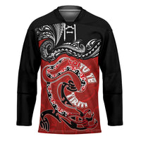 Personalised Aotearoa Toitu Te Tiriti Hockey Jersey Taniwha Tribal Motifs LT03 Unisex Multicolor - Polynesian Pride